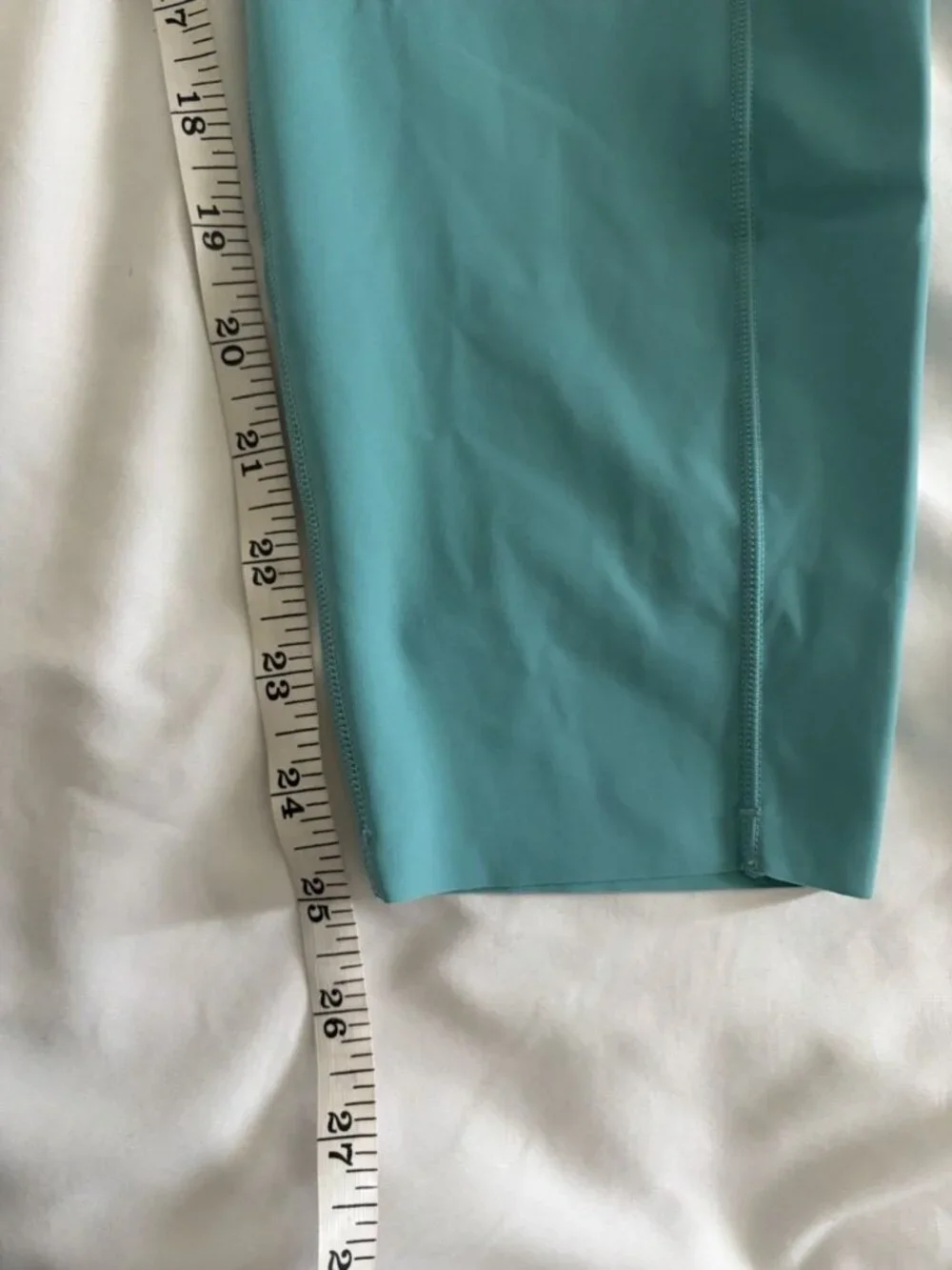 Lululemon Women’s Fast & Free Teal High Rise Laser Edge Hem Leggings Sz 14 NWOT